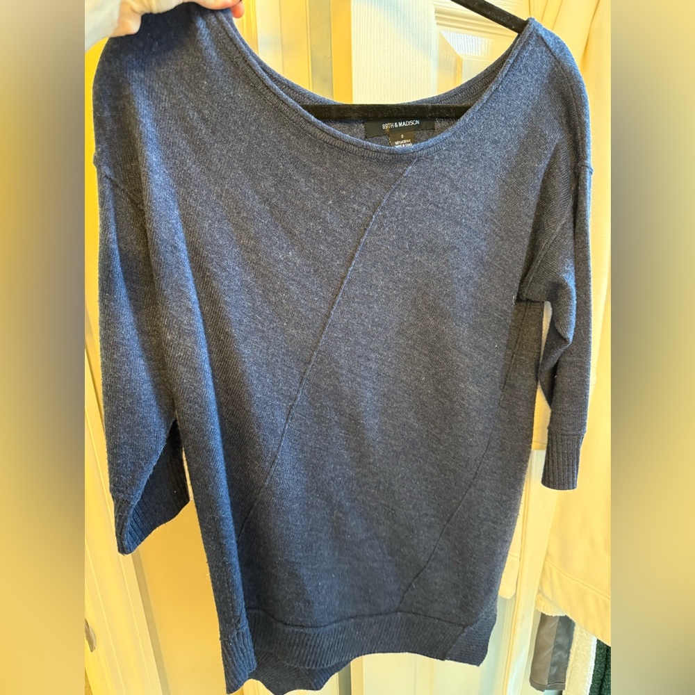 89th & Madison Navy Crew Neck Sweater